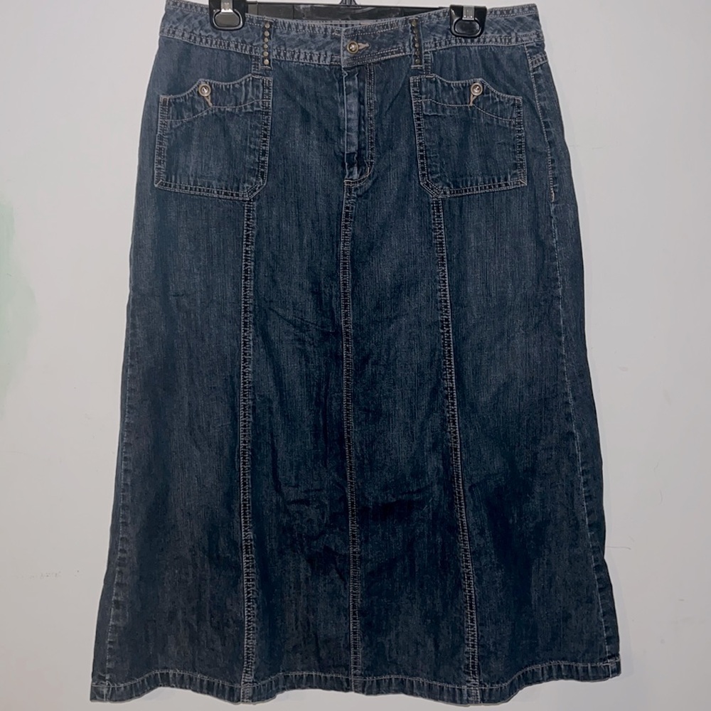 French Cuff Sz 14 Denim Skirt